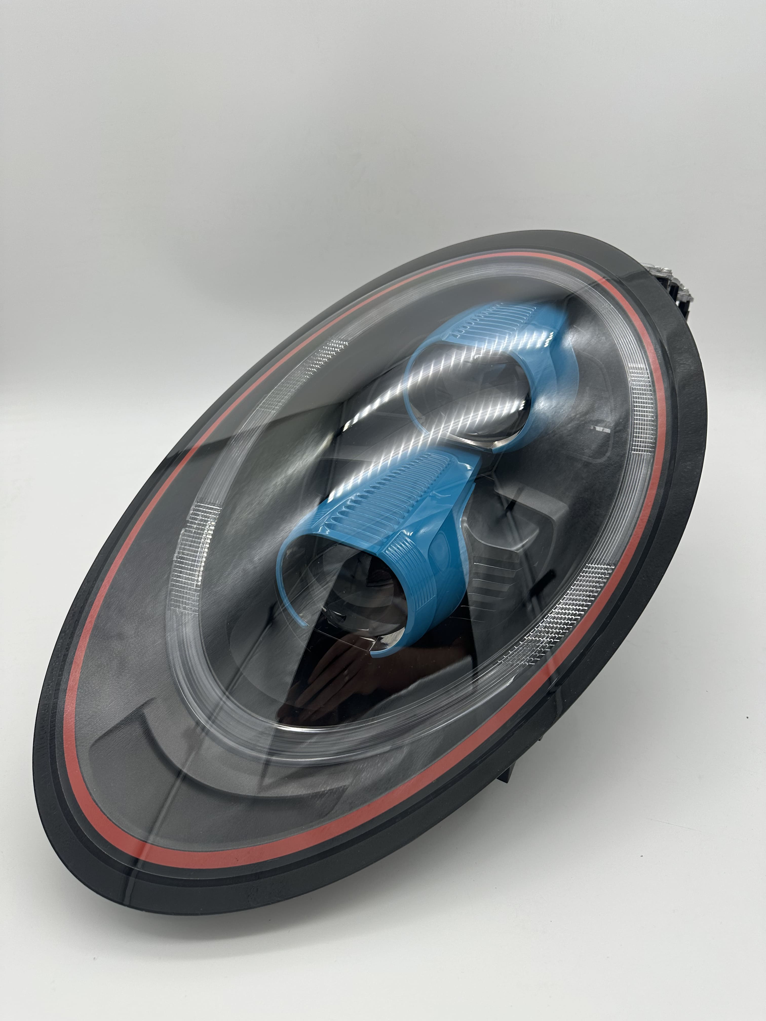 Авторский дизайн окрас масок фар Porsche 911 — фото 